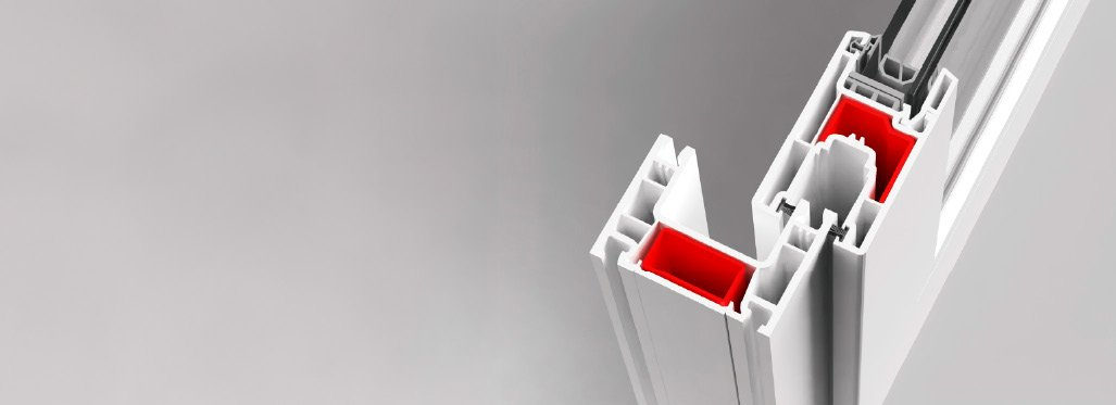 Detalle de perfiles de PVC para ventanas Deceuninck